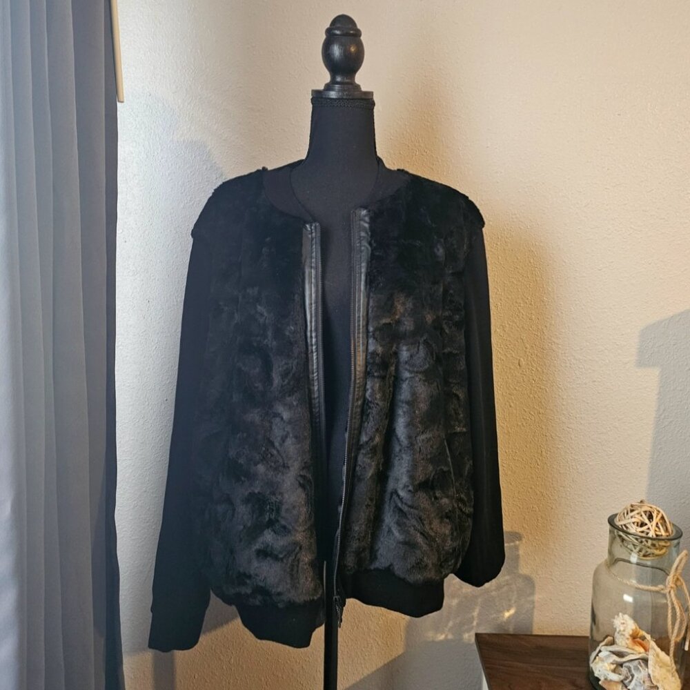 Tart Collection Faux Fur jacket Plus 2x